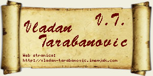 Vladan Tarabanović vizit kartica